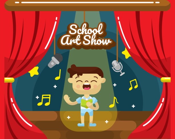 School Art Show Vector