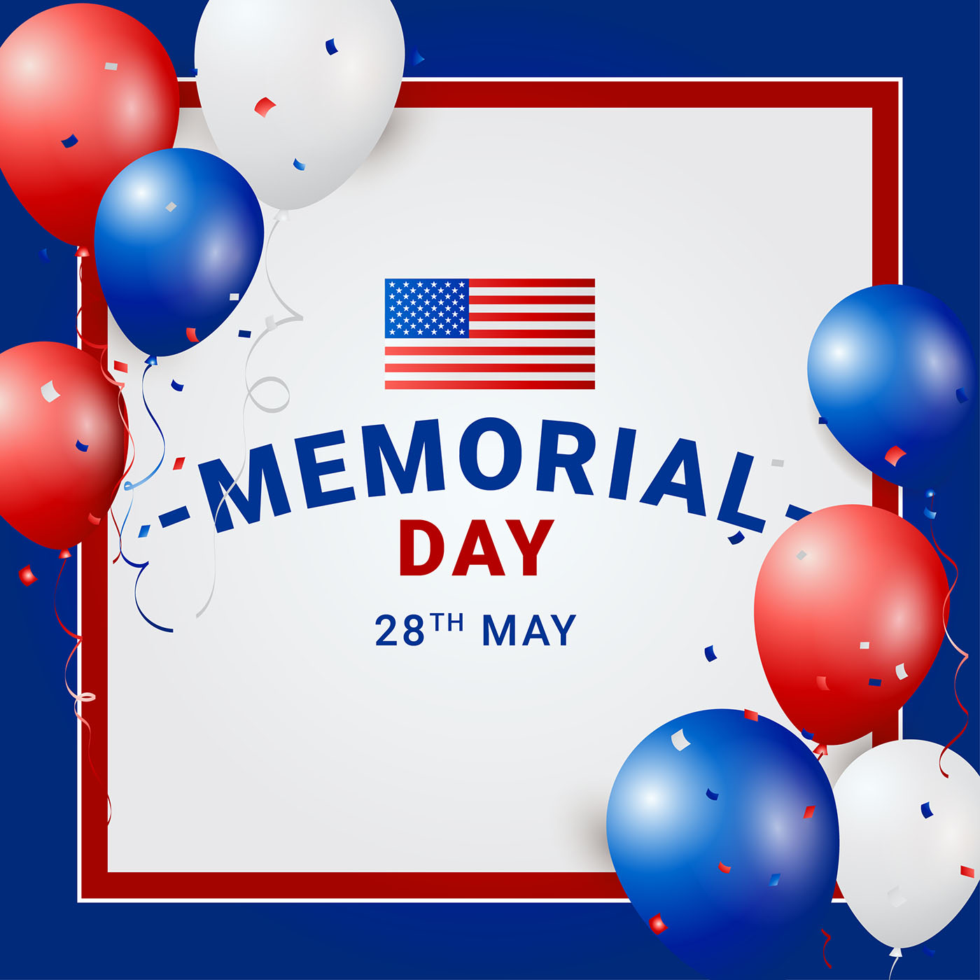 Memorial Day Template Vector 206178 Vector Art At Vecteezy