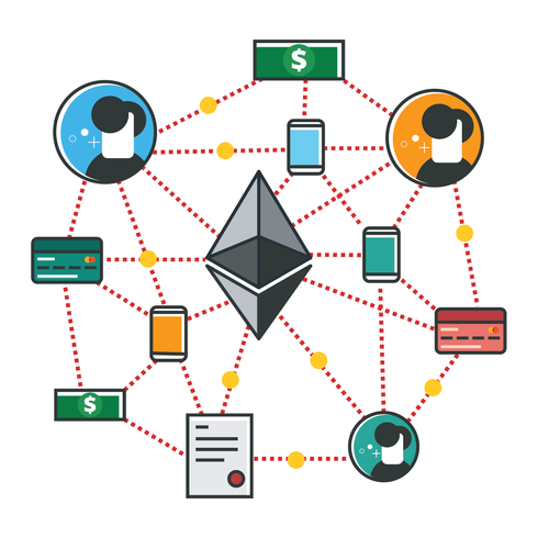 Ethereum Network vector