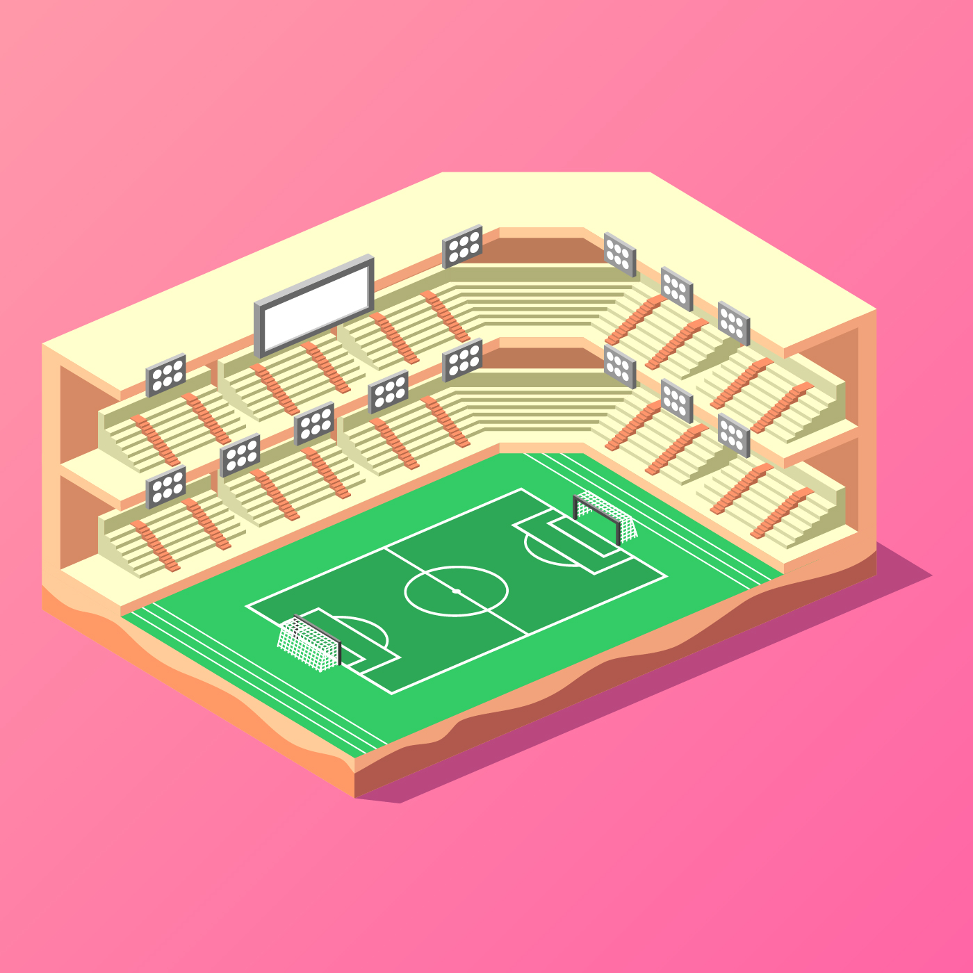 Isometric Soccer Stadium Vector 206189 Vector Art at Vecteezy