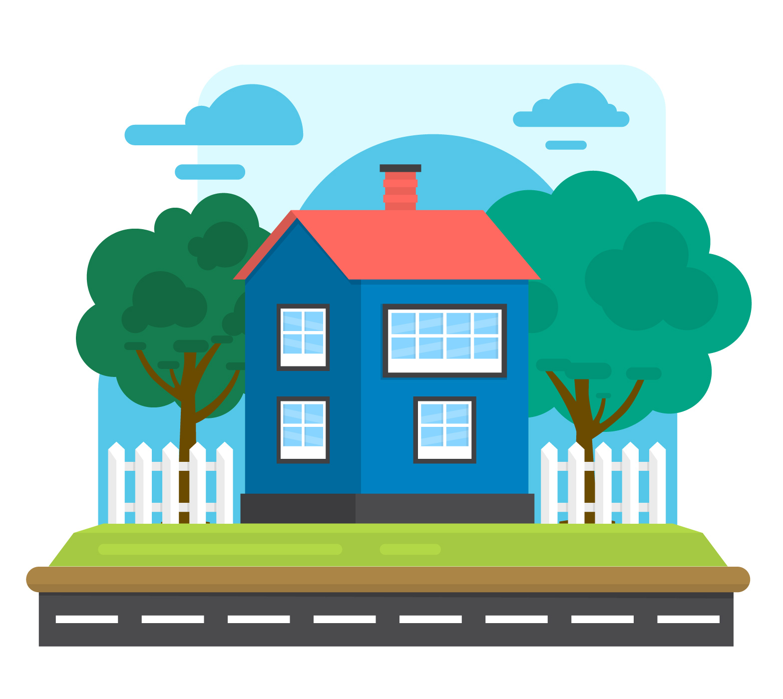 Flat Family House 206195 - Download Free Vectors, Clipart ...