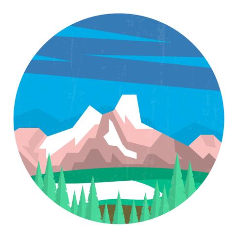 Diseño de paisaje plano vector