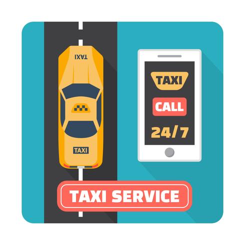 Servicio de taxi vector