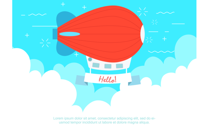 Plantillas de mensajes dirigibles vector