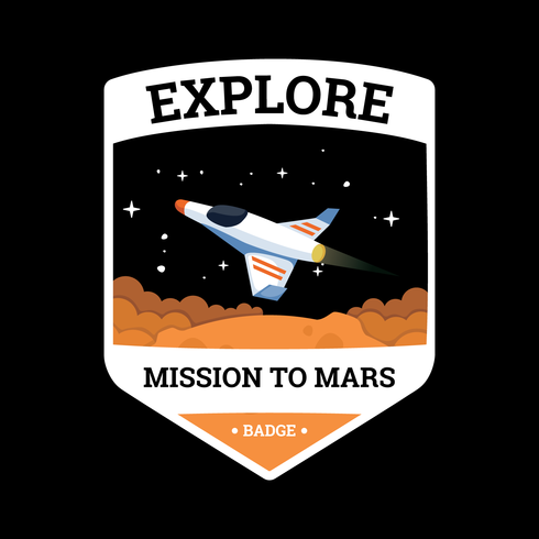 Mission To Mars Patch vector