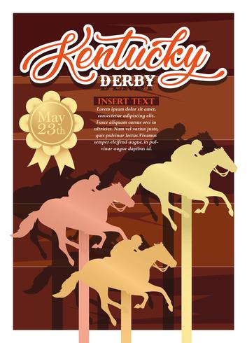 Vector de invitación de Kentucky Derby Party