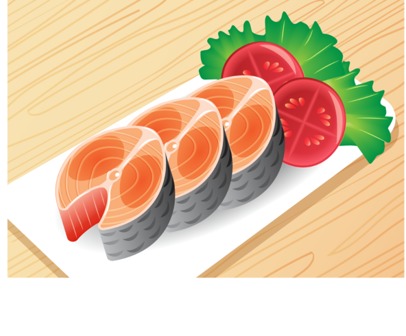 Slices of Fish vector