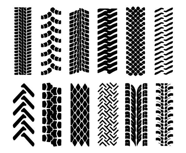 Tyre Marks on Road Vector