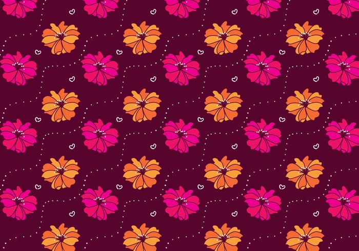 Magenta Rhododendron Flowers Pattern Vector