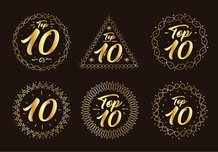 Golden Top Chart Number Vector