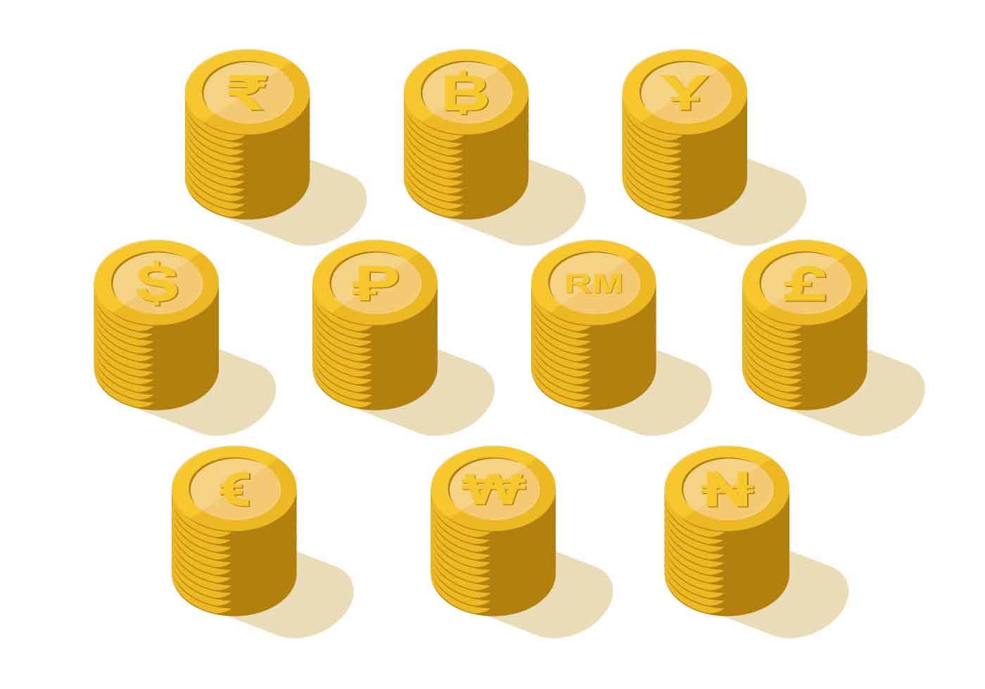 Currency Coin Collection Vector 206471 Vector Art at Vecteezy