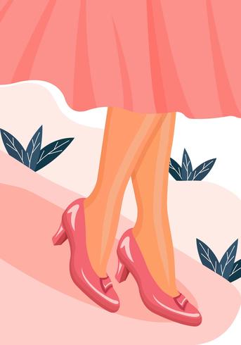 Ruby Slippers Vector Illustration