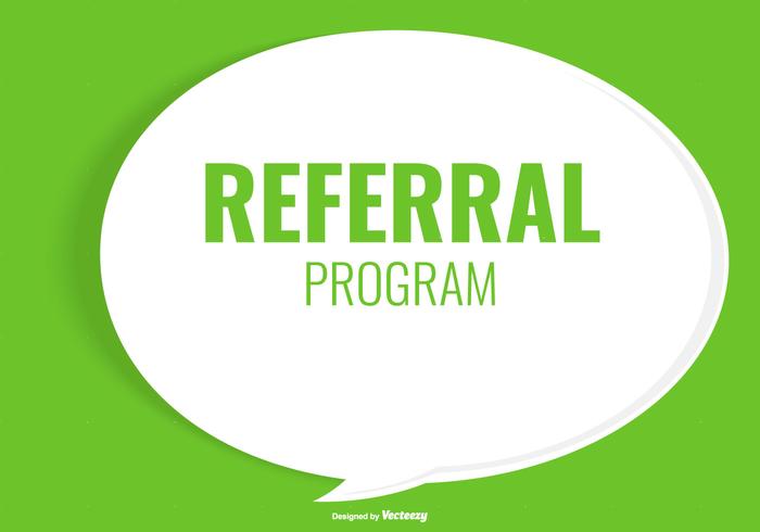 Flat Style Referral Program Illustration vector