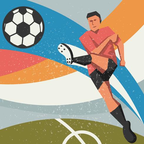 Abstract Soccer Player vector