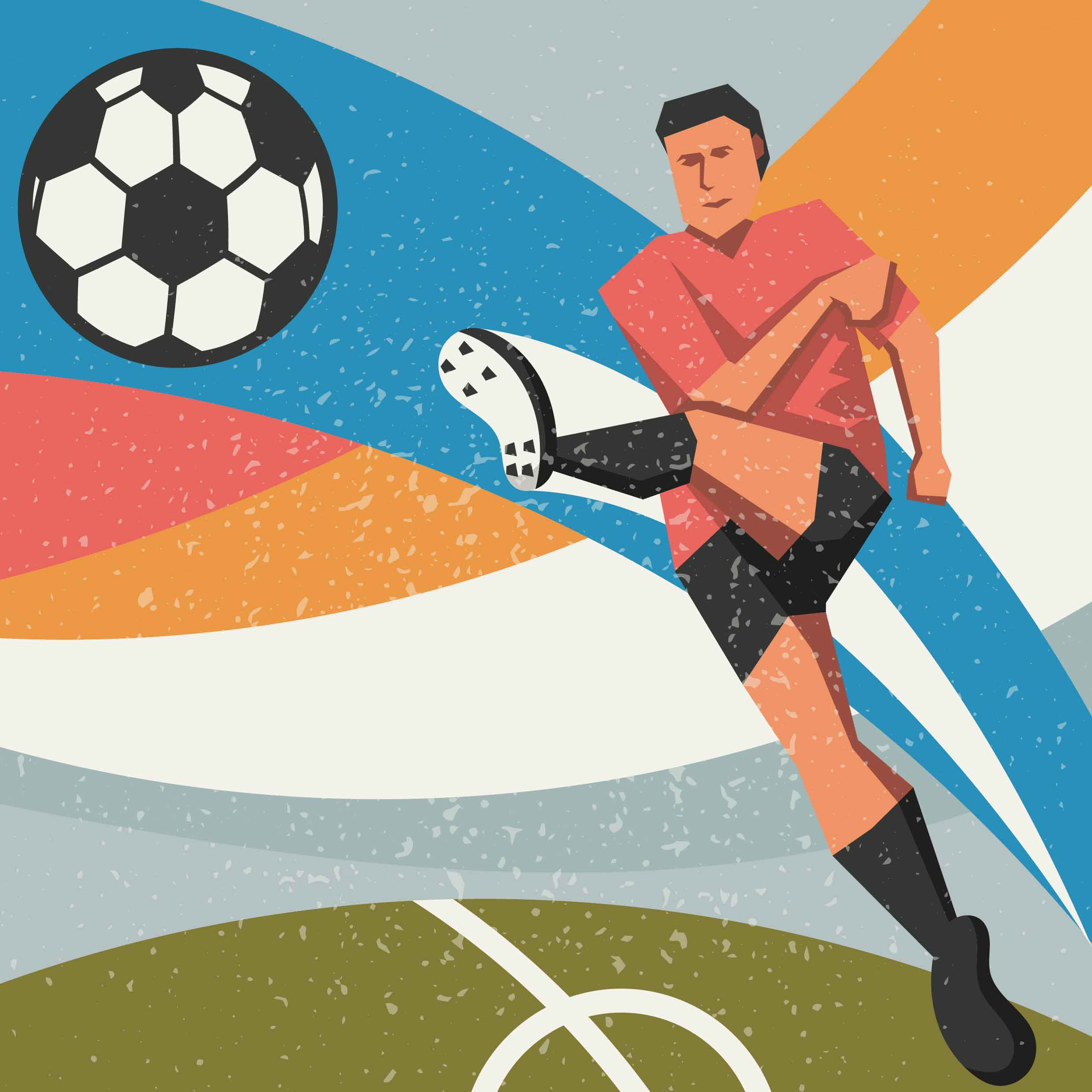 Abstract Soccer Player 206724 Vector Art at Vecteezy