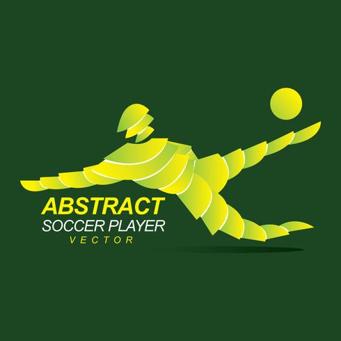 Abstract soccer player vector
