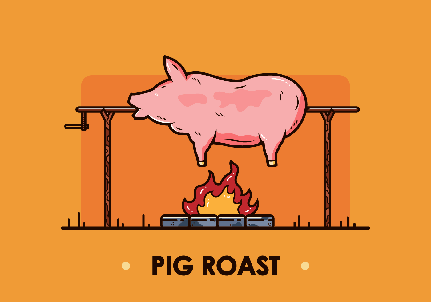 Download Pig Roast Vector 206737 Vector Art at Vecteezy