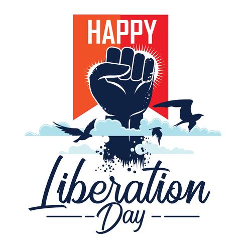 Feliz día de la liberación concepto de ilustración vector