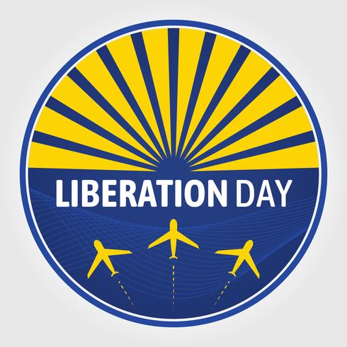 Liberation Day Badge vector