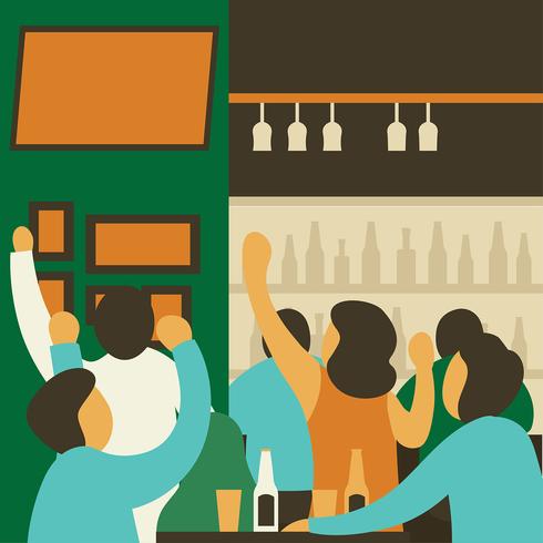 Bar Crowded Vector