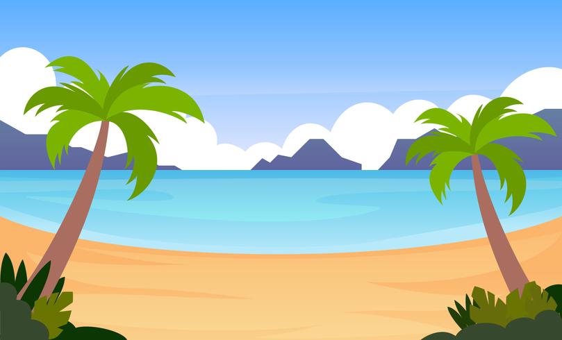 Awesome Tropical Landscape Player Vectores