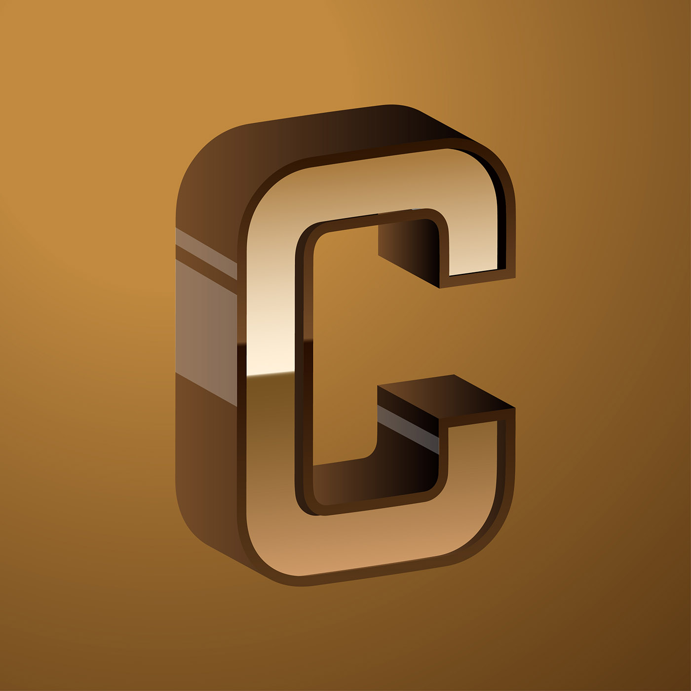 Letter C Typography 3D Vector 206772 Vector Art at Vecteezy