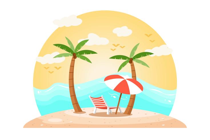 Tropical Landscape Vector