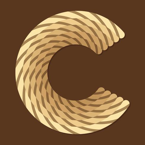 Letter C Typography  vector