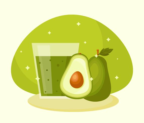 Vector de jugo de aguacate