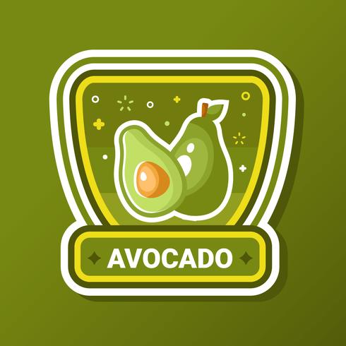 Avocado Badge Vector