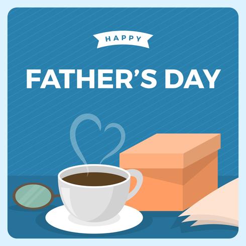 Flat Happy Father's Day Greetings Vector