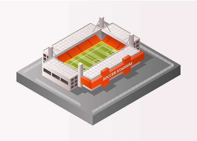 Estadio de fútbol isométrico vector