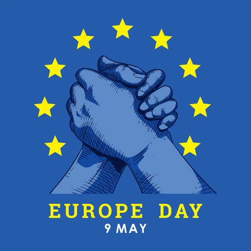 Ilustración del día de Europa vector