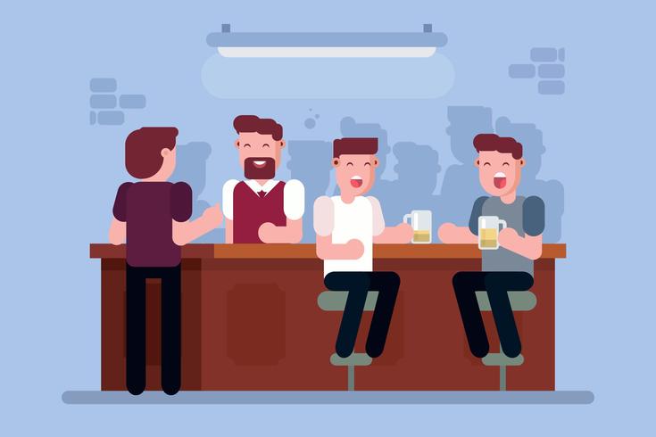 Crowded Bar Vector