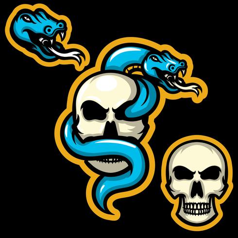 Snake Skull Mascots vector