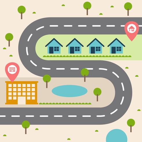 Road Map Illustration vector