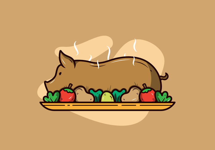 Pig Roast Vector 207588 - Download Free Vectors, Clipart Graphics