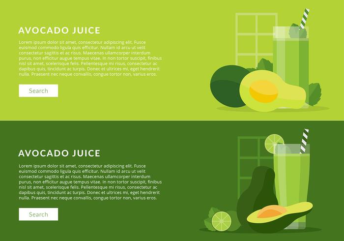 Vector de jugo de aguacate