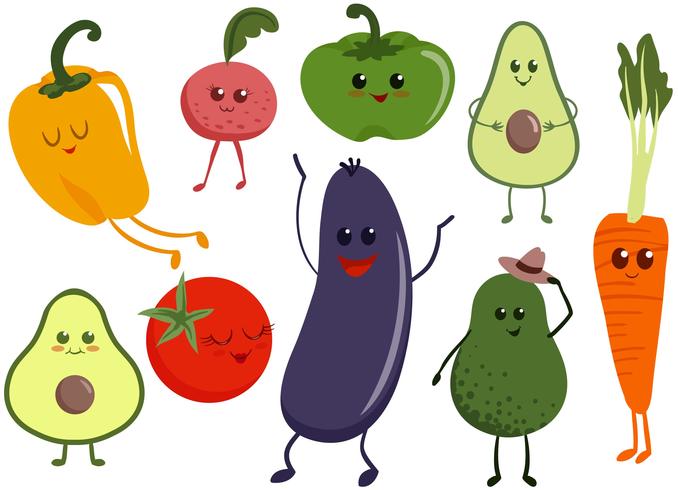 Vegetable Characters Vectors