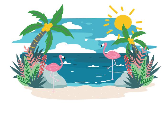 Vector de paisaje tropical