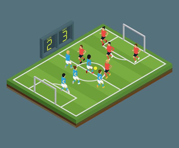 Isometric Soccer vector