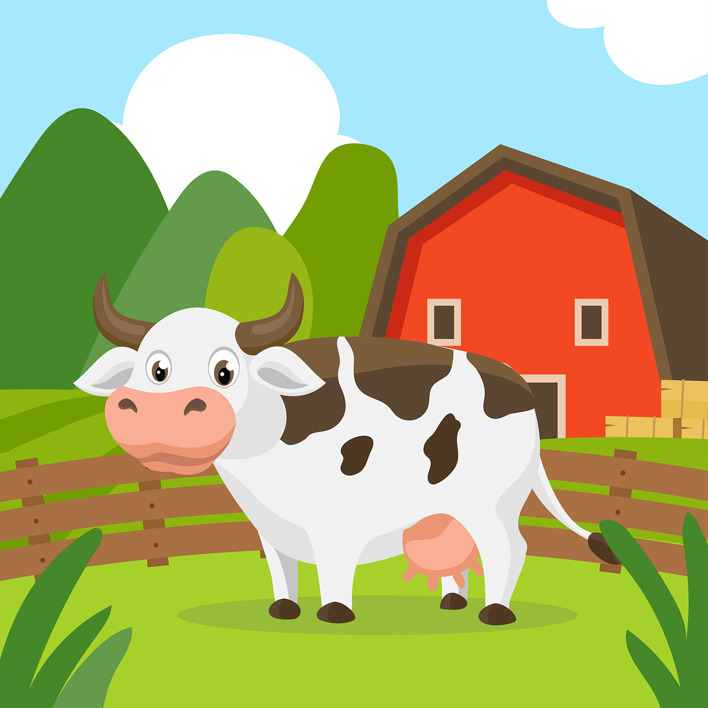 Cartoon Cow Vector Art, Icons, and Graphics for Free Download