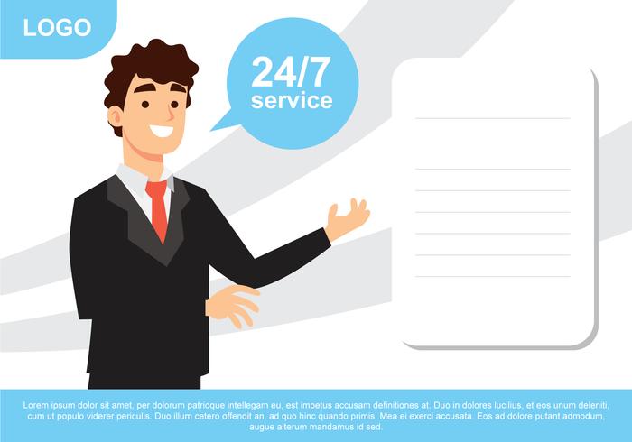 Customer Service Poster vector