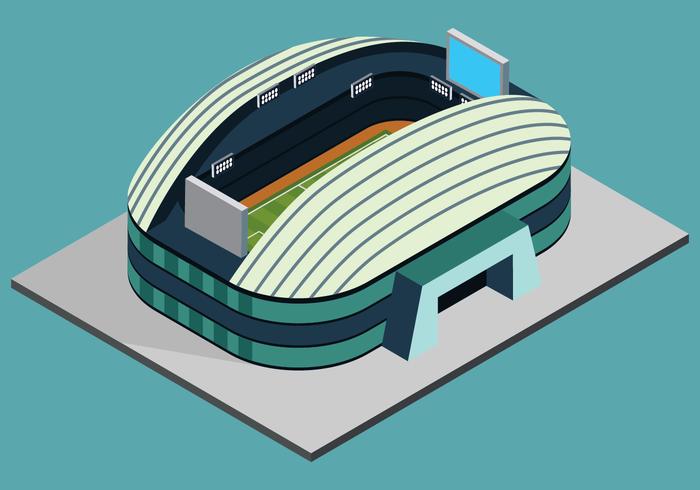 Estadio de fútbol isométrico vector