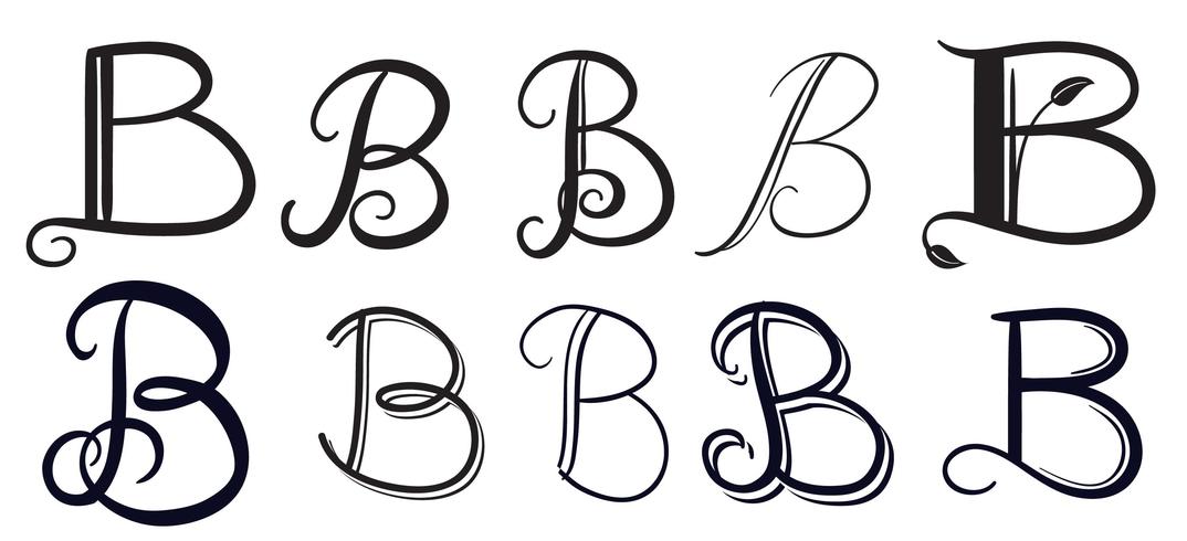 B-Typography-Vectors vector