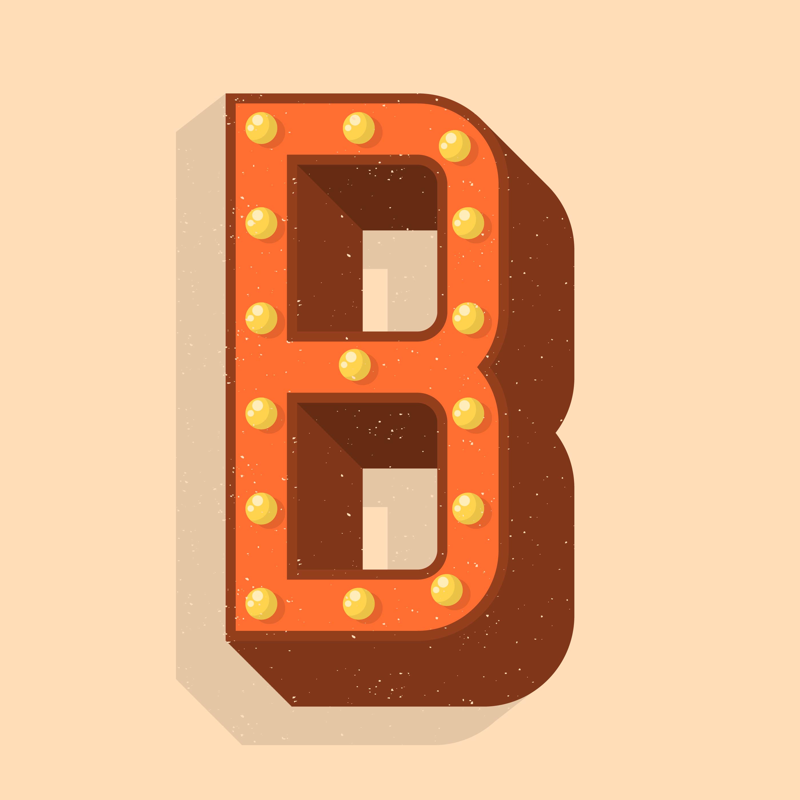 Download Vintage Letter B Typography Vector - Download Free Vectors ...