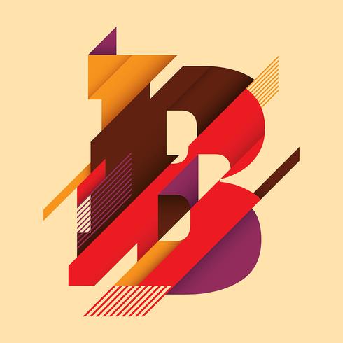 letter B typography vector