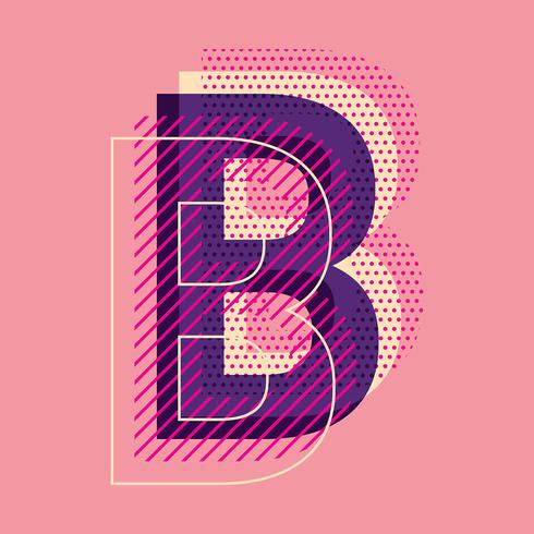 letter B typography vector