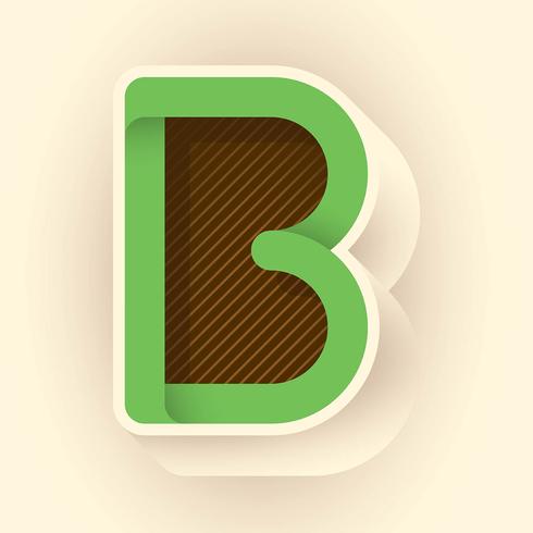 letra B tipografía vector