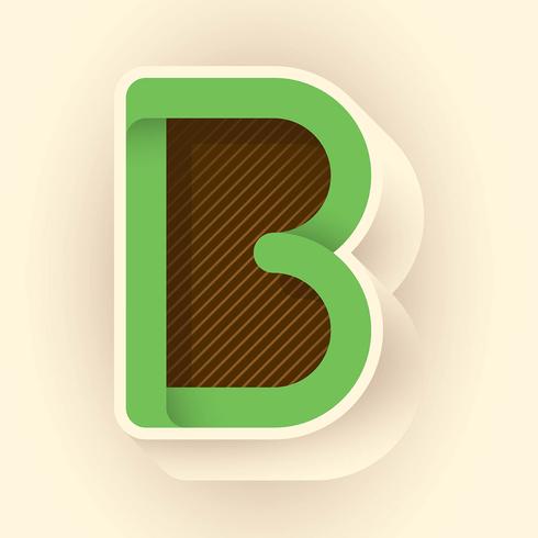 letter B typography vector